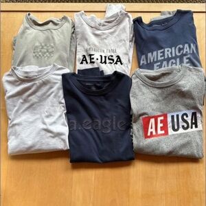 Lot of 6 American Eagle Outfitters Graphic long sleeve t-shirts size Large